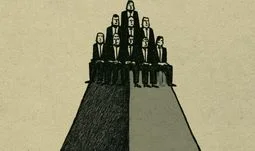 bankers on top of a pyramid
