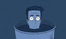 in a bucket of poo