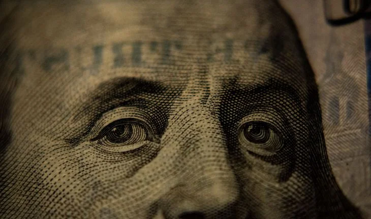 eyes on a dollar bill
