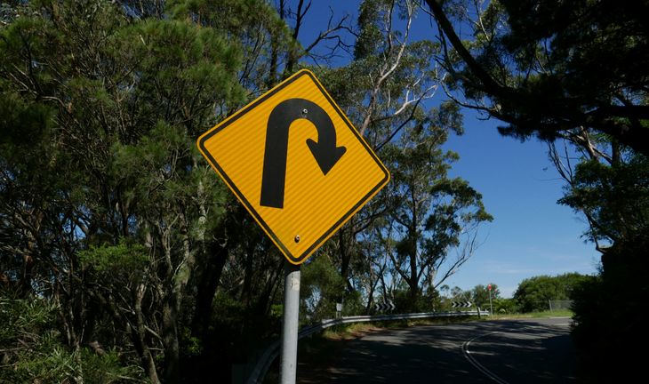 A U-Turn Sign