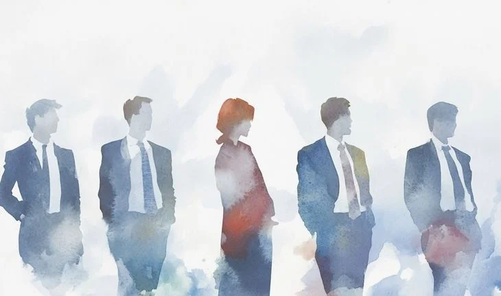 a row of bankers in Paris