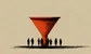 some people standing by a funnel